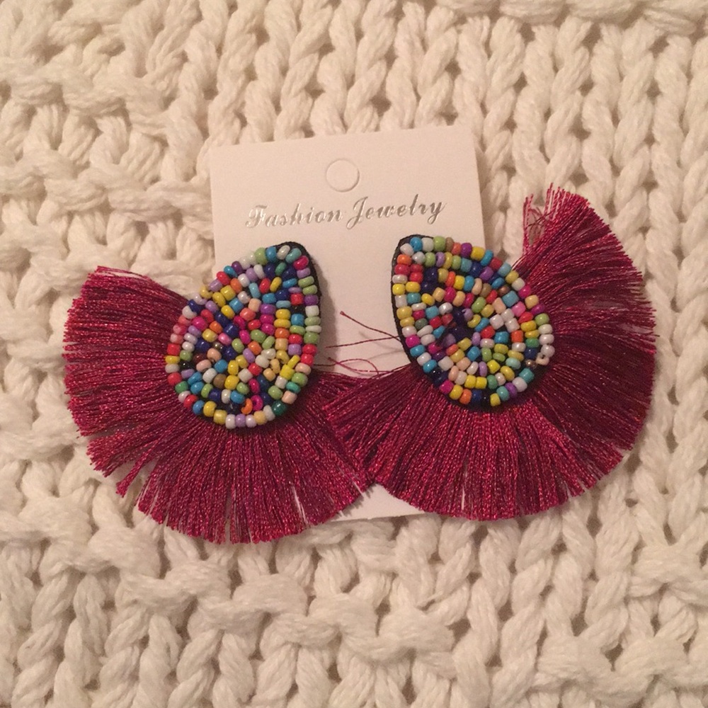 NWT! Multi-Color Tassel Earrings